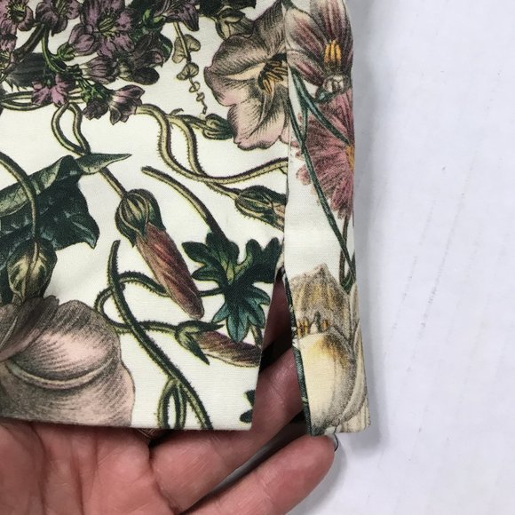 Zara Basics Floral Print Skinny Cropped jeans - Picture 3 of 10